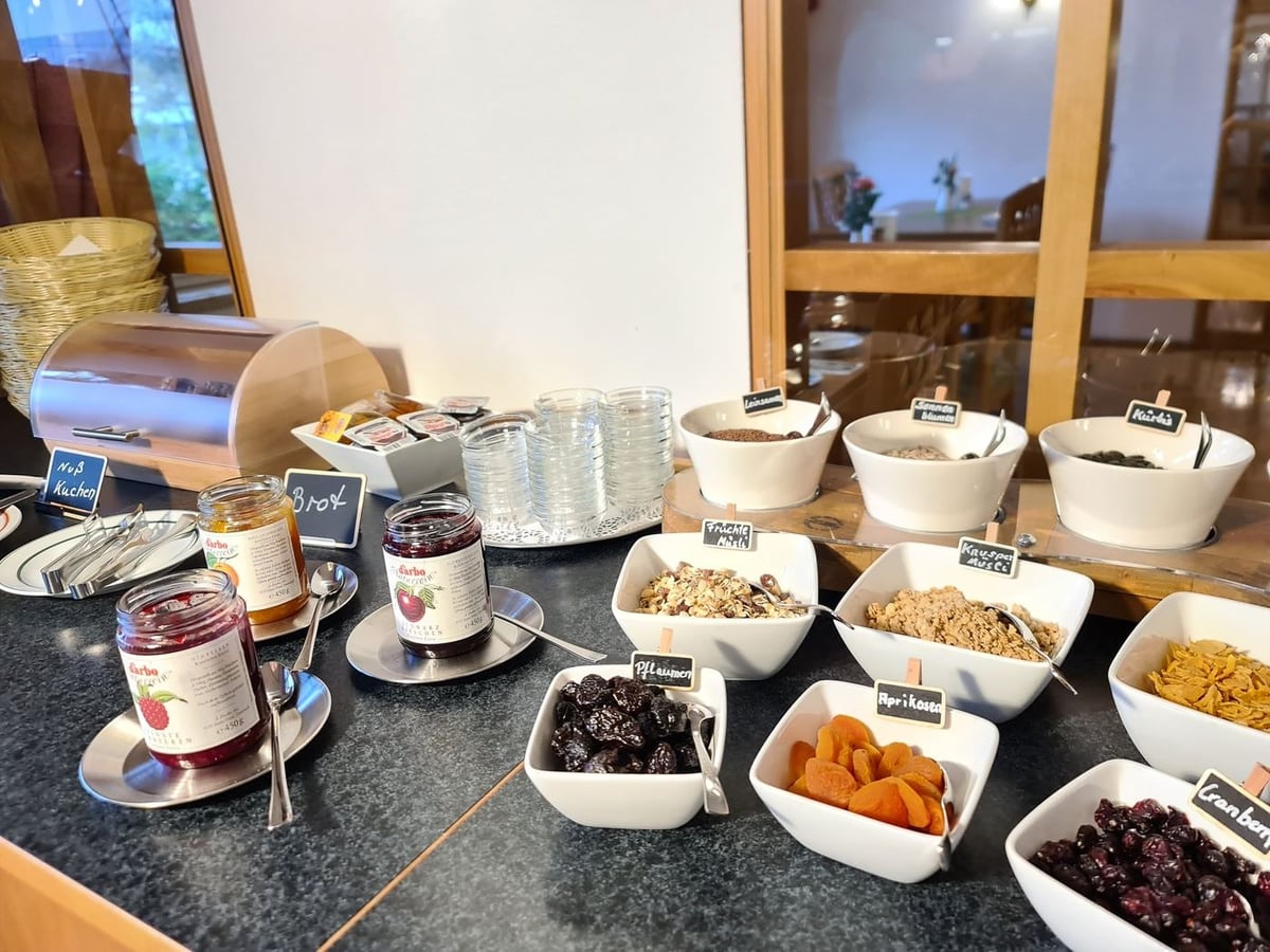 A generous breakfast buffet